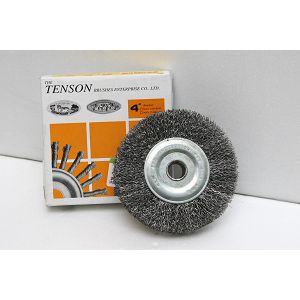 5FGE044 鋼絲輪 平面 4" 4分孔4分厚